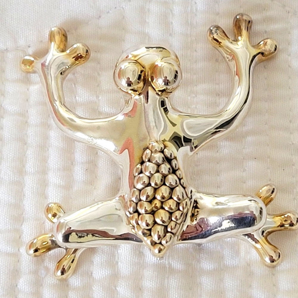 STERLING SILVER PENDENT/BROOCH, 925 STAMPED.